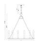 Z-Lite Barclay 6-Light Candelabra Bulb Base Rubbed Brass Steel Chandelier