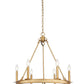 Z-Lite Barclay 6-Light Candelabra Bulb Base Rubbed Brass Steel Chandelier