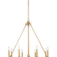 Z-Lite Barclay 8-Light Candelabra Bulb Base Rubbed Brass Steel Chandelier
