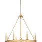 Z-Lite Barclay 8-Light Candelabra Bulb Base Rubbed Brass Steel Chandelier