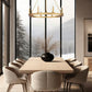 Z-Lite Barclay 8-Light Candelabra Bulb Base Rubbed Brass Steel Chandelier