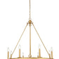 Z-Lite Barclay 8-Light Candelabra Bulb Base Rubbed Brass Steel Chandelier