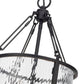 Z-Lite Barrington 12" 4-Light Matte Black Pendant Light With Clear Waterglass Shade