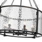 Z-Lite Barrington 26" 6-Light Matte Black Pendant Light With Clear Waterglass Shade