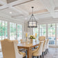 Z-Lite Barrington 26" 6-Light Matte Black Pendant Light With Clear Waterglass Shade