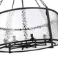 Z-Lite Barrington 32" 8-Light Matte Black Pendant Light With Clear Waterglass Shade