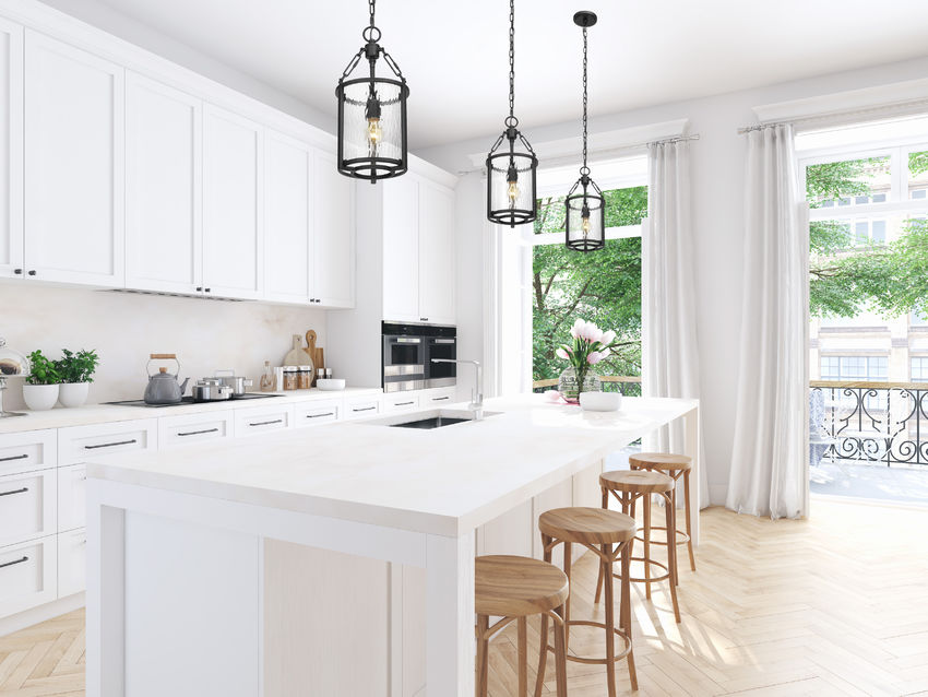 Z-Lite Barrington 8" 1-Light Matte Black Pendant Light With Clear Waterglass Shade