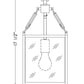 Z-Lite Barrington 8" 1-Light Matte Black Pendant Light With Clear Waterglass Shade