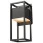 Z-Lite Barwick 6" 1-Light LED Black Aluminum Outdoor Wall Sconce With Etched Glass Shade