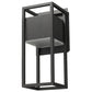 Z-Lite Barwick 6" 1-Light LED Black Aluminum Outdoor Wall Sconce With Etched Glass Shade