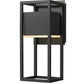 Z-Lite Barwick 6" 1-Light LED Black Aluminum Outdoor Wall Sconce With Etched Glass Shade