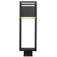 Z-Lite Barwick 6" W x 20" H 1-Light LED Black Outdoor Post Mount Fixture With Etched Glass Shade