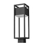 Z-Lite Barwick 6" W x 20" H 1-Light LED Black Outdoor Post Mount Fixture With Etched Glass Shade