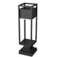 Z-Lite Barwick 6" W x 22" H 1-Light LED Black Outdoor Pier Mounted Fixture and Square Pier Mount Hardware With Etched Glass Shade