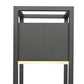 Z-Lite Barwick 6" W x 22" H 1-Light LED Black Outdoor Pier Mounted Fixture and Square Pier Mount Hardware With Etched Glass Shade