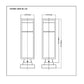 Z-Lite Barwick 6" W x 22" H 1-Light LED Black Outdoor Pier Mounted Fixture and Square Pier Mount Hardware With Etched Glass Shade