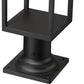 Z-Lite Barwick 6" W x 23" H 1-Light LED Black Outdoor Pier Mounted Fixture and Square Pier Mount Hardware With Etched Glass Shade