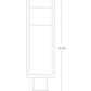 Z-Lite Barwick 6" W x 23" H 1-Light LED Black Outdoor Pier Mounted Fixture and Square Pier Mount Hardware With Etched Glass Shade