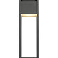 Z-Lite Barwick 7" W x 26" H 1-Light LED Black Outdoor Post Mount Fixture With Etched Glass Shade
