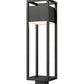 Z-Lite Barwick 7" W x 26" H 1-Light LED Black Outdoor Post Mount Fixture With Etched Glass Shade