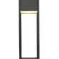 Z-Lite Barwick 7" W x 27" H 1-Light LED Black Outdoor Post Mount Fixture With Etched Glass Shade