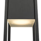 Z-Lite Barwick 7" W x 27" H 1-Light LED Black Outdoor Post Mount Fixture With Etched Glass Shade