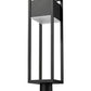 Z-Lite Barwick 7" W x 27" H 1-Light LED Black Outdoor Post Mount Fixture With Etched Glass Shade