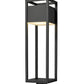 Z-Lite Barwick 7" W x 27" H 1-Light LED Black Outdoor Post Mount Fixture With Etched Glass Shade