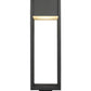 Z-Lite Barwick 7" W x 28" H 1-Light LED Black Outdoor Pier Mounted Fixture and Square Pier Mount Hardware With Etched Glass Shade
