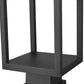 Z-Lite Barwick 7" W x 28" H 1-Light LED Black Outdoor Pier Mounted Fixture and Square Pier Mount Hardware With Etched Glass Shade
