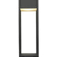 Z-Lite Barwick 7" W x 29" H 1-Light LED Black Outdoor Pier Mounted Fixture and Square Pier Mount Hardware With Etched Glass Shade