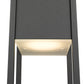 Z-Lite Barwick 7" W x 29" H 1-Light LED Black Outdoor Pier Mounted Fixture and Square Pier Mount Hardware With Etched Glass Shade