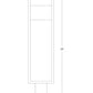 Z-Lite Barwick 7" W x 29" H 1-Light LED Black Outdoor Pier Mounted Fixture and Square Pier Mount Hardware With Etched Glass Shade