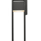 Z-Lite Barwick 8" 1-Light LED Black Aluminum Outdoor Wall Sconce With Etched Glass Shade