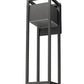 Z-Lite Barwick 8" 1-Light LED Black Aluminum Outdoor Wall Sconce With Etched Glass Shade