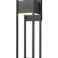 Z-Lite Barwick 8" 1-Light LED Black Aluminum Outdoor Wall Sconce With Etched Glass Shade