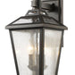 Z-Lite Bayland 9" 3-Light Oil Rubbed Bronze Outdoor Wall Sconce With Clear Seedy Glass Shade