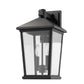 Z-Lite Beacon 10" 2-Light Black Outdoor Wall Sconce With Clear Beveled Glass Shade