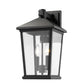 Z-Lite Beacon 10" 2-Light Black Outdoor Wall Sconce With Clear Beveled Glass Shade