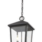 Z-Lite Beacon 10" 2-Light Oil Rubbed Bronze Aluminum Outdoor Chain Mount Ceiling Fixture With Clear Beveled Glass Shade