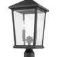 Z-Lite Beacon 10" W x 20" H 2-Light Oil Rubbed Bronze Outdoor Post Mount Fixture With Clear Beveled Glass Shade