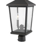 Z-Lite Beacon 10" W x 20" H 2-Light Oil Rubbed Bronze Outdoor Post Mount Fixture With Clear Beveled Glass Shade