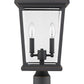 Z-Lite Beacon 10" W x 22" H 2-Light Oil Rubbed Bronze Outdoor Post Mount Fixture and Square Pier Mount With Clear Beveled Glass Shade