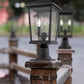 Z-Lite Beacon 10" W x 22" H 2-Light Oil Rubbed Bronze Outdoor Post Mount Fixture and Square Pier Mount With Clear Beveled Glass Shade