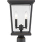 Z-Lite Beacon 10" W x 22" H 2-Light Oil Rubbed Bronze Outdoor Post Mount Fixture and Square Pier Mount With Clear Beveled Glass Shade