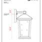 Z-Lite Beacon 568M-BK 2-Light Candelabra Bulb Base Black Aluminum Frame Clear Beveled Glass Shade Outdoor Wall Light