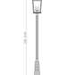 Z-Lite Beacon 568PHXXLR-511P-BK 4-Light Candelabra Bulb Base Black Aluminum Frame Clear Beveled Glass Shade Outdoor Post Mounted Fixture