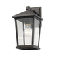 Z-Lite Beacon 7" 1-Light Oil Rubbed Bronze Outdoor Wall Sconce With Clear Beveled Glass Shade