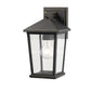 Z-Lite Beacon 7" 1-Light Oil Rubbed Bronze Outdoor Wall Sconce With Clear Beveled Glass Shade