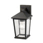 Z-Lite Beacon 7" 1-Light Oil Rubbed Bronze Outdoor Wall Sconce With Clear Beveled Glass Shade